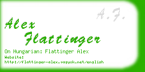 alex flattinger business card
